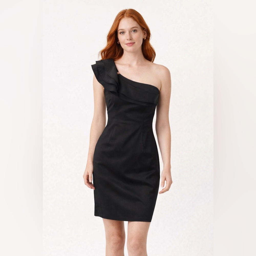 Antonio Melani Special Occasion Dress Shoulder Accent Black Size 2
